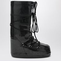 Moon Boot Black Icon Glitter Boots | Balardi (US & Canada)