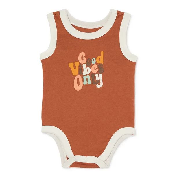 Garanimals Baby Boy Graphic Tank Cotton Bodysuit, Sizes 0-24 Months | Walmart (US)