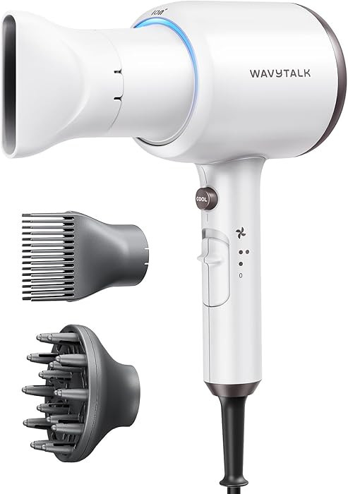Wavytalk Hair Dryer, Blown Away Ionic Hair Dryer for Curly Hair with Diffuser, 1875W Fast Drying ... | Amazon (US)