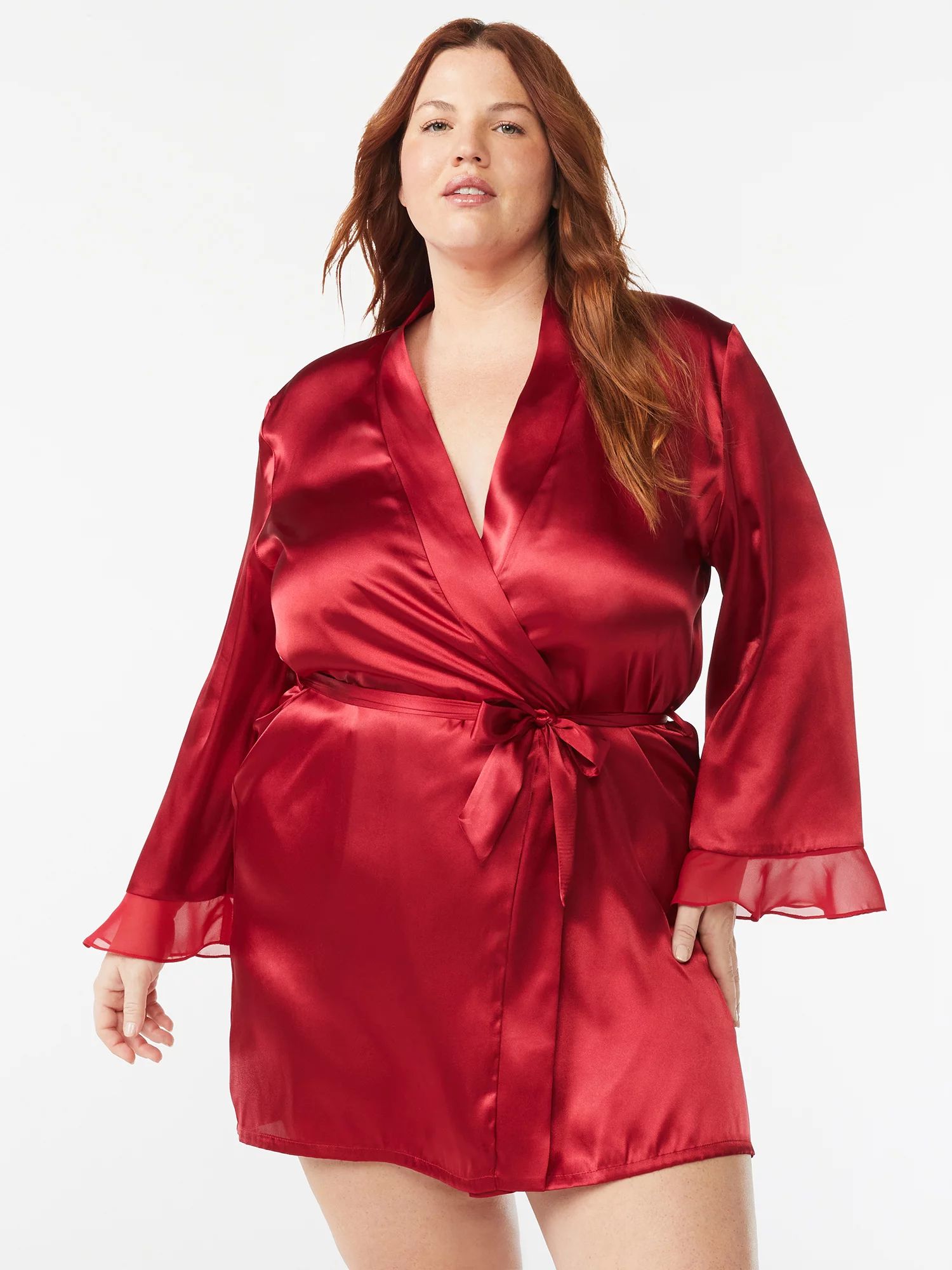 Joyspun Women’s Sleepwear Satin Robe, Sizes S to 3X - Walmart.com | Walmart (US)
