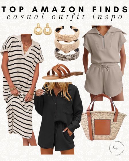 Casual outfit inspiration 🖤 cozy outfits for travel, running errands or around the house! 

Sweatsuit, lounge wear , stripe dress, casual outfit, casual outfit inspiration, casual fashion, headbands, sandals, slides, gold jewelry, gold earrings, earrings, day out, errands outfit, travel outfit. Womens fashion, fashion, fashion finds, outfit, outfit inspiration, clothing, budget friendly fashion, summer fashion, spring fashion, wardrobe, fashion accessories, Amazon, Amazon fashion, Amazon must haves, Amazon finds, amazon favorites, Amazon essentials #amazon #amazonfashion



#LTKfindsunder50 #LTKmidsize #LTKstyletip