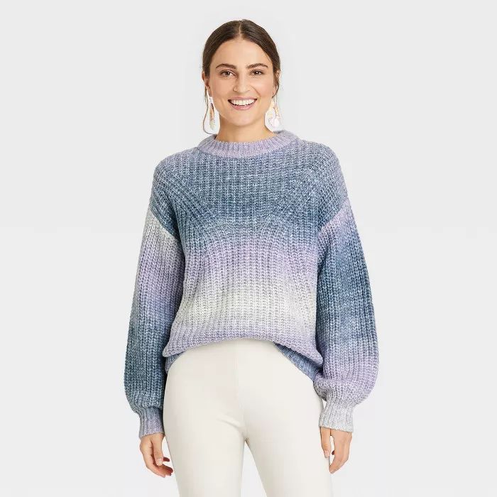 Women's Spacedye Crewneck Pullover Sweater - A New Day™ | Target