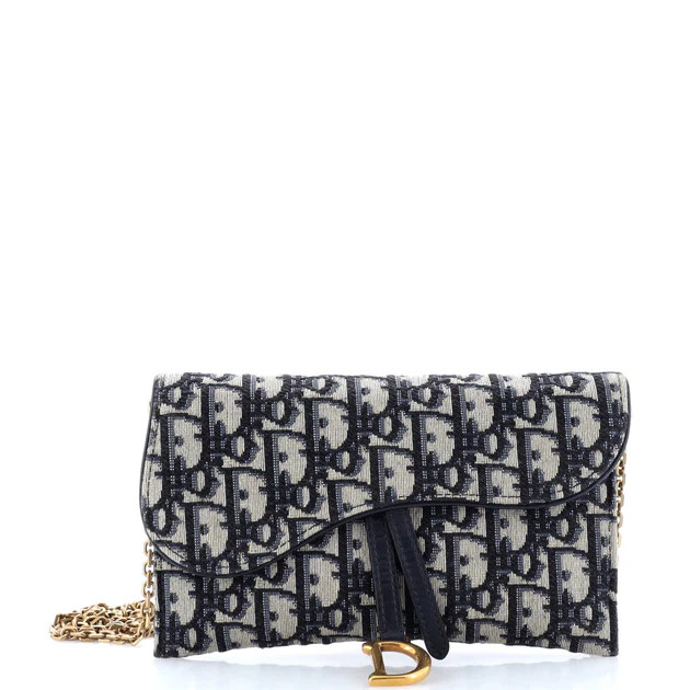 Saddle Chain Wallet Oblique Canvas | Shop Simon