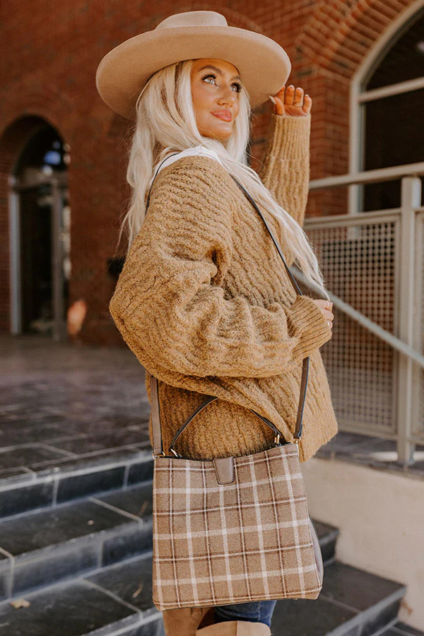 Aspen Trails Plaid Crossbody In Mocha • Impressions Online Boutique | Impressions Online Boutique