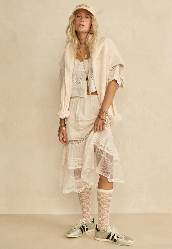 Teodora Lace Midi Skirt | Spell Designs (USA) Inc