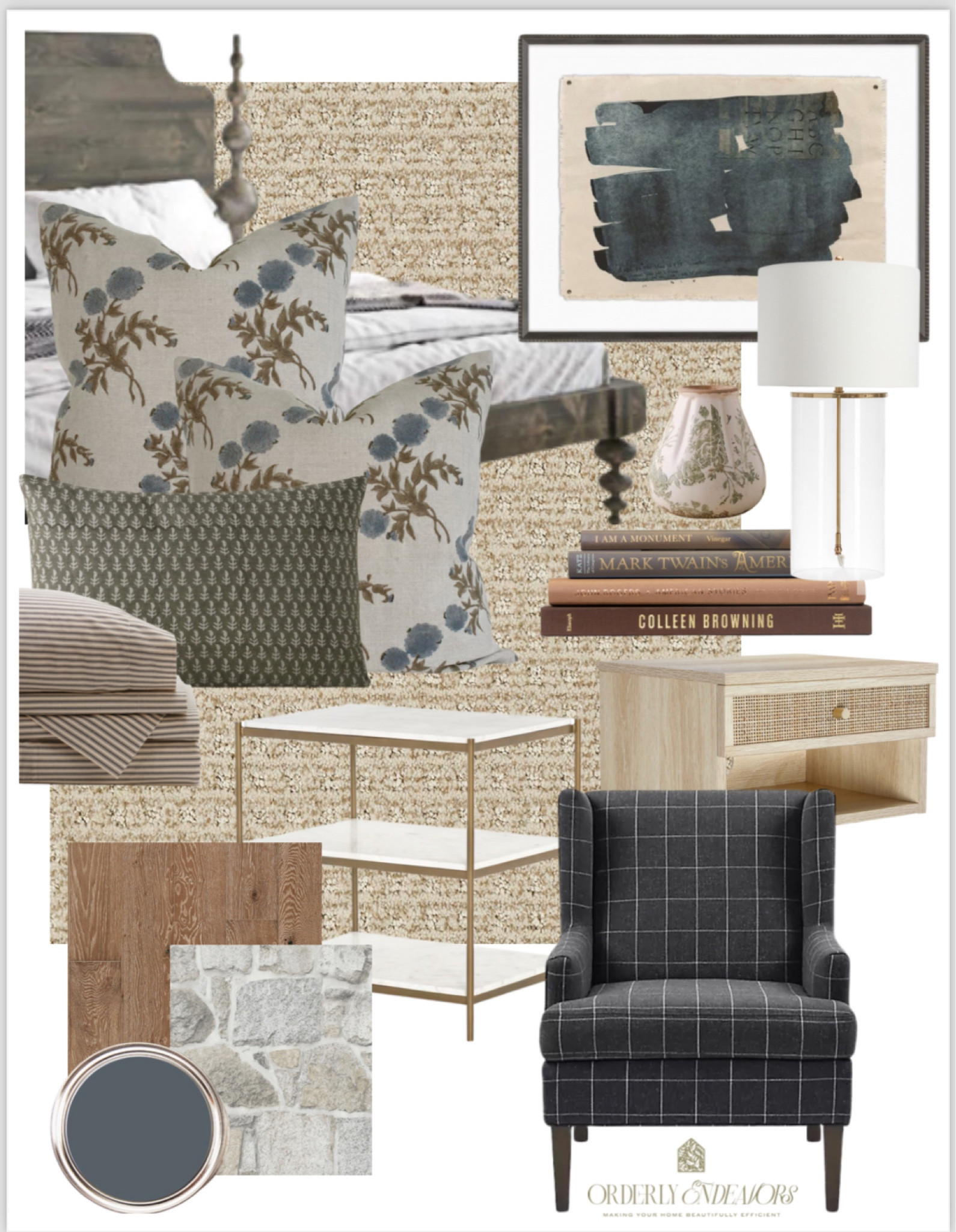 Cozy Bedroom with blue & sophisticated accents #primarybedroom #homedecor 

#LTKhome