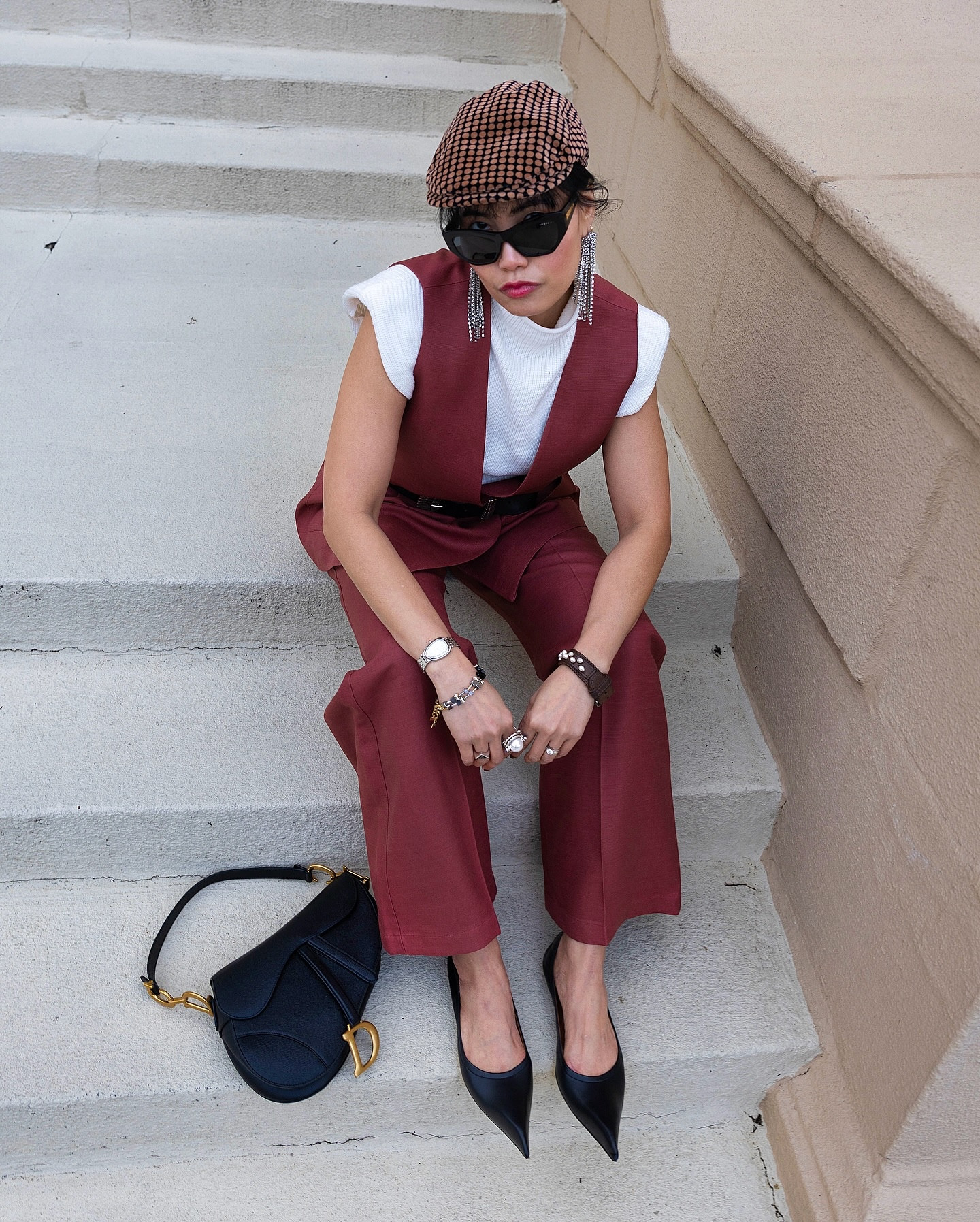 EASY SPRING TRANSITIONAL OUTFIT✨

When the temp hits 50 degrees, spring outfit overload begins! I’m loving my vest suit—it’s the definition of versatile, timeless & effortlessly chic. 

Wear it as a set for a sleek, put-together look, layer it with a button-down for a polished vibe, or throw on a lightweight knit underneath for those cooler mornings. And the best part? Each piece works beautifully on its own, making it a go-to outfit when you don’t know what to wear but still want to look stylish. 

Perfect for those busy mornings when you’re rushing out the door but still want to look polished. Because let’s be real—who doesn’t love an outfit that just works? 

Rate this look! Would you wear a vest suit this spring? ❤️

Brands I wore in this post:
@sezane 
@mango 
@marni 
@dior 
@bvlgari
@coeur_de_lion_jewellery 
@vogueeyewear 
@unode50
@thekooples

#LTKOver40 #LTKStyleTip #LTKSeasonal