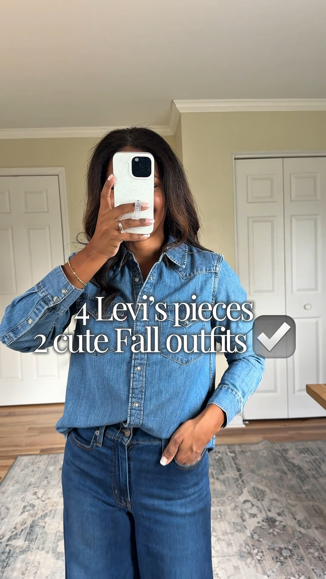 Some of my favorite Fall denim picks from @levi I wear a size 27 regular in the jeans (28-30 inch inseam) I’m 5.5. I wear a size small in black t shirt and denim button down.
#LevisLTKpartner