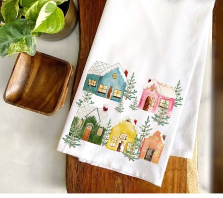 Colorful winter cottages tea towel so cute, and makes a great gift!

#christmasdecor  #gift #holidaygift #homedecor

#LTKSeasonal #LTKHoliday #LTKhome