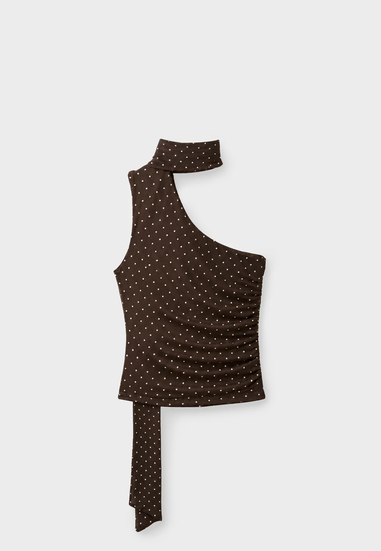 Asymmetrisches Top mit Tupfen und Halstuch - Mode f\u00fcr Damen | Stradivarius Deutschland | Stradivarius DE