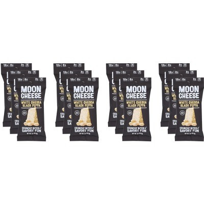 Moon Cheese Snack White Cheddar Black Pepper - Case of 12 - 1 oz | Target