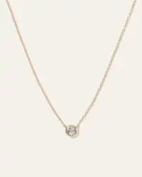 14K Gold Diamond Bezel Necklace | Quince