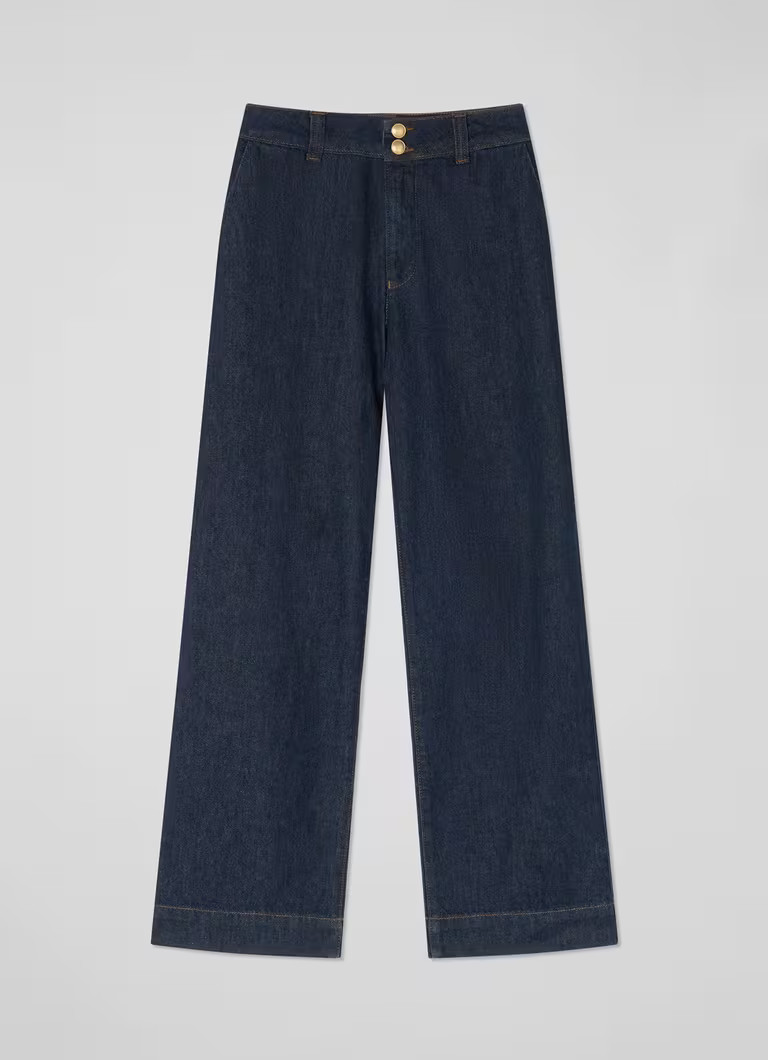 Greta Deep Indigo High Waist Straight Jean | L.K. Bennett (UK)