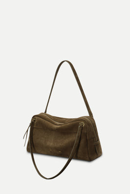 Marais Soft Boston Medium Bag in Suede | Fabrique