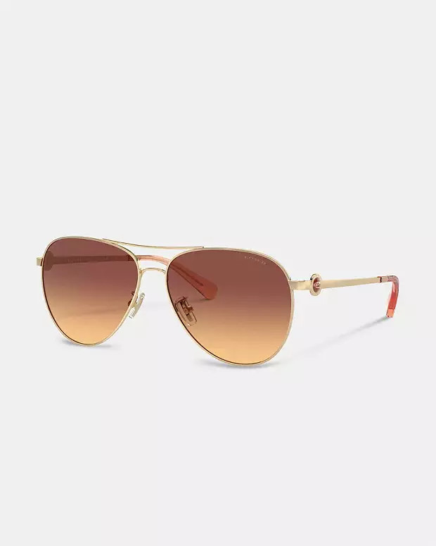 Metal Aviator Sunglasses | Coach (US)