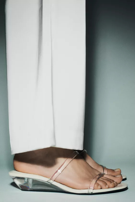 VINYL WEDGE SANDALS | Zara US