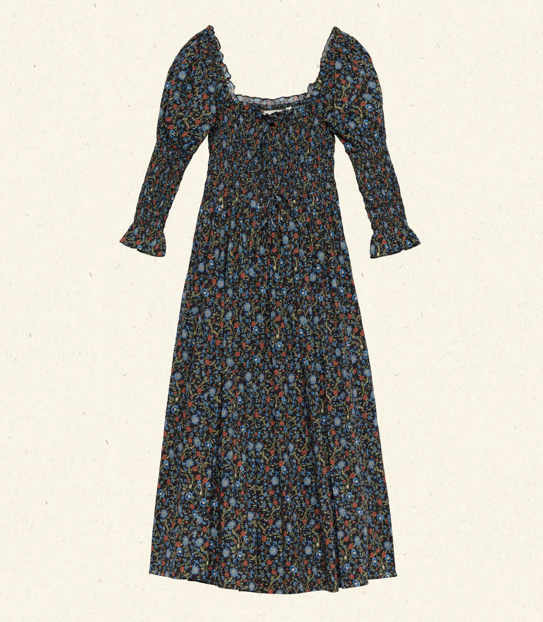 Bijou Dress - Noir Prairie De Montagne | DÔEN | DOEN