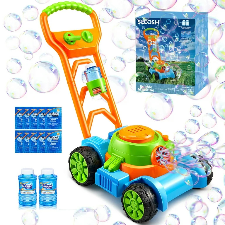 SYNCFUN Bubble Lawn Mower, Bubble Machine Summer Outdoor Toys for Toddlers 1-3, Bubbles for Kids ... | Walmart (US)