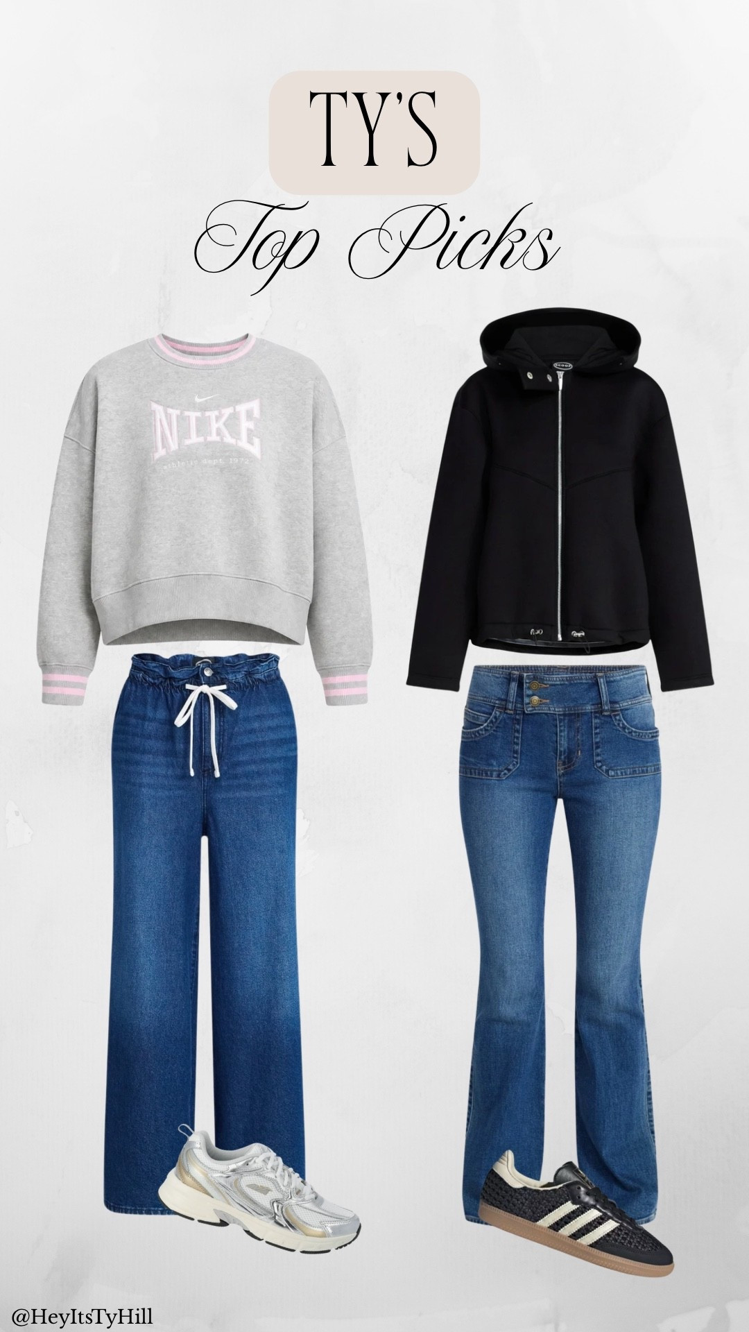 These are the outfits I keep reaching for lately 🤍

Easy denim, cozy layers, and sneakers that go with everything. The kind of pieces that make getting dressed feel effortless but still put together. Perfect for everyday errands, coffee runs, or casual days out.

So good, you’ll want to wear them on repeat 👟✨

#everydayoutfits #casualstyle #denimlooks #effortlessstyle #outfitinspo #streetstylelooks #comfystyle #springoutfits #dailywear #stylefinds

#LTKSeasonal #LTKootd #LTKdayinmylife