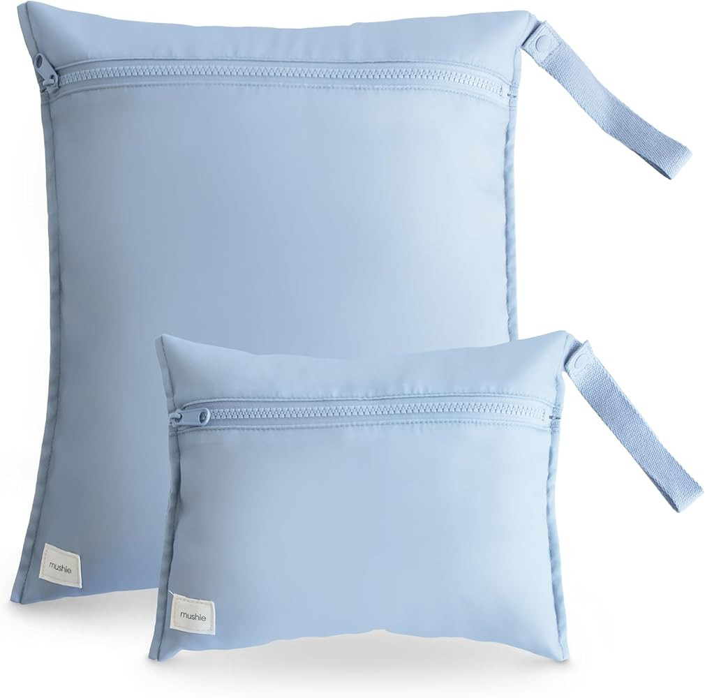 mushie Water Resistant Wet Bags | Large & Small Reusable Storage Bag for Baby Items and Travel | ... | Amazon (US)