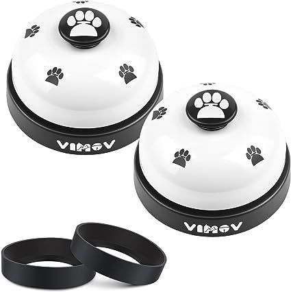VIMOV Pet Training Bells, Set of 2 Dog Bells for Potty Training, Desk Bell for Dogs, White       ... | Amazon (US)