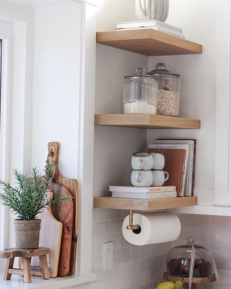 Kitchen shelf styling, open shelving, window sill decor 

#LTKFindsUnder50 #LTKHome #LTKStyleTip