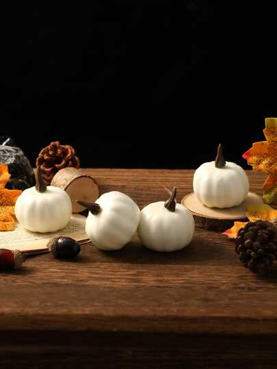 4pcs Pumpkin Design Decoration Craft | SHEIN