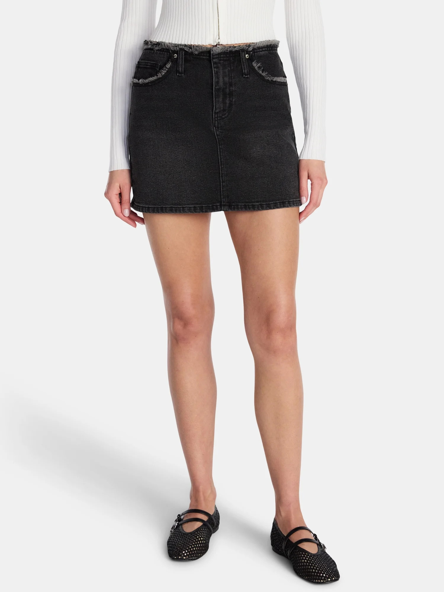 Madden NYC Women's Fray Mini Skirt, Sizes XXS-XXL - Walmart.com | Walmart (US)