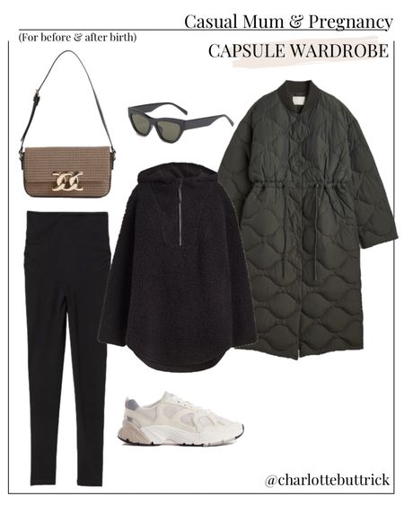 H&M new in Casual mum and pre/post pregnancy capsule wardrobe outfit idea for autumn / fall 🍂 - winter coat - padded coat - puffer coat - quilted coat - athleisure 

#hm #pregnancyoutfit #maternitywear #autumnstyle 

#LTKunder100 #LTKSeasonal #LTKbump