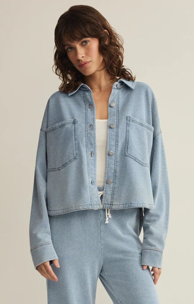All Day Cropped Knit Denim Jacket | Z Supply