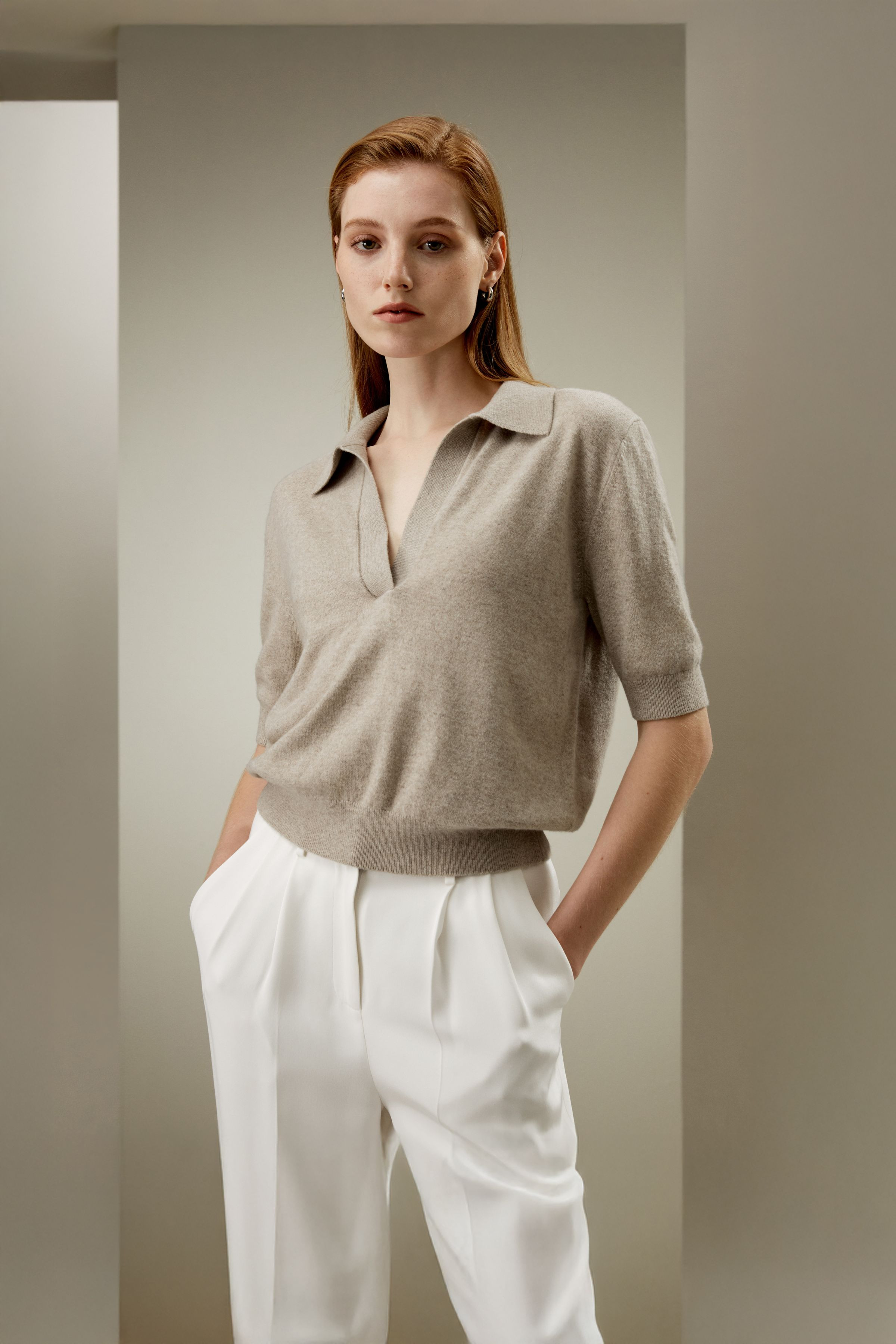 Baby Cashmere Polo Sweater | LILYSILK