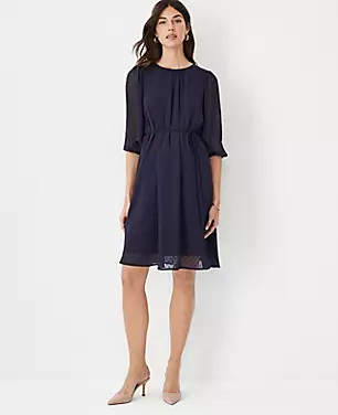 Clip Belted Shift Dress | Ann Taylor (US)