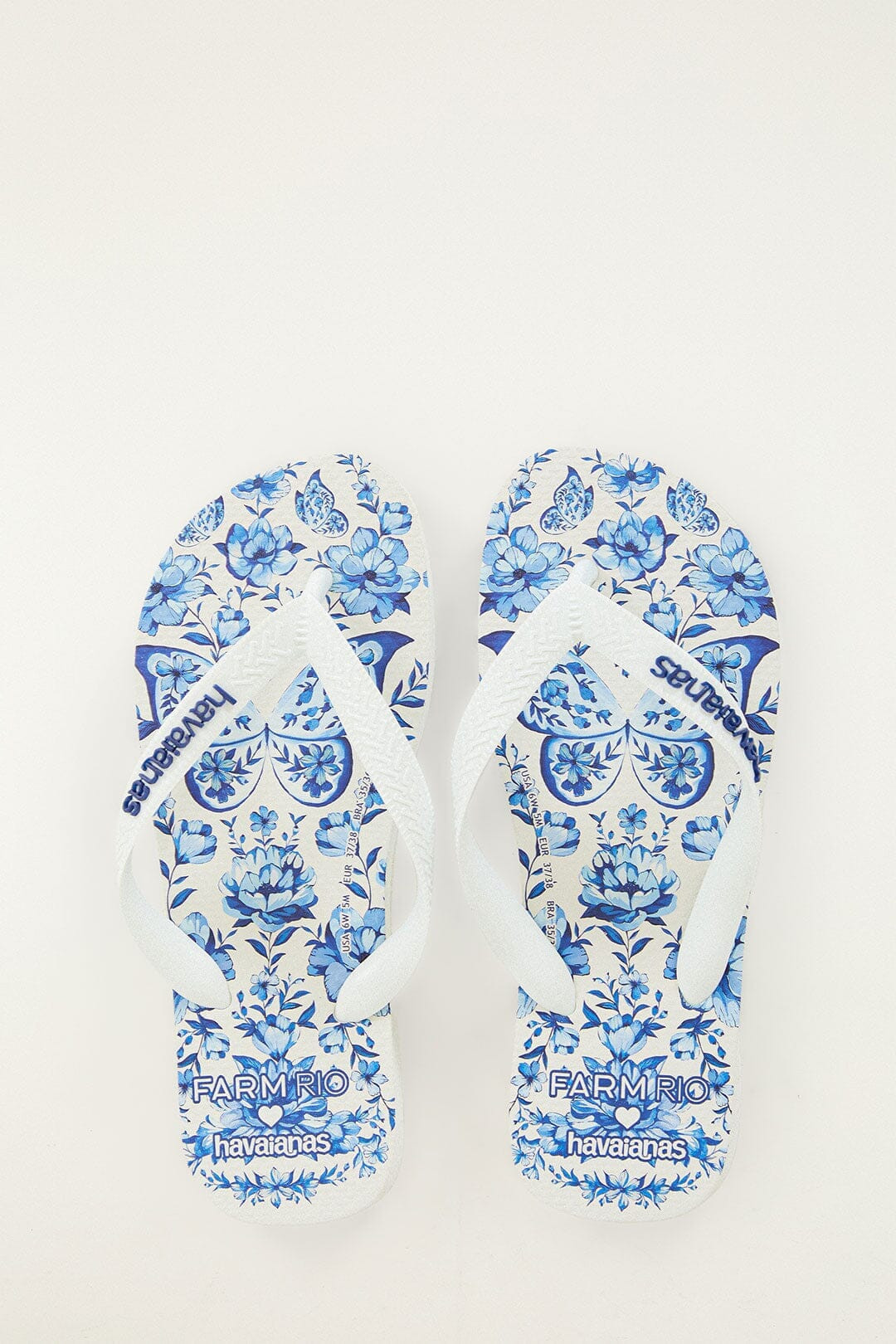Porcelain Garden Havaianas, WHITE / 3-4 | FarmRio (US)