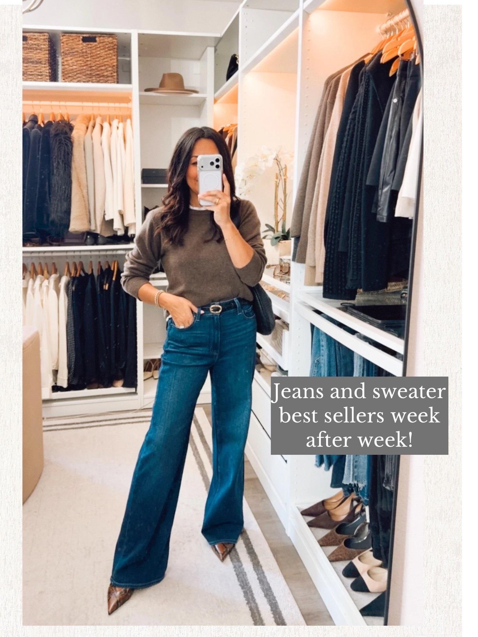 $50 cashmere sweater and jeans best sellers! Fall basics⭐️
Fit TTS

#LTKOver40 #LTKootd