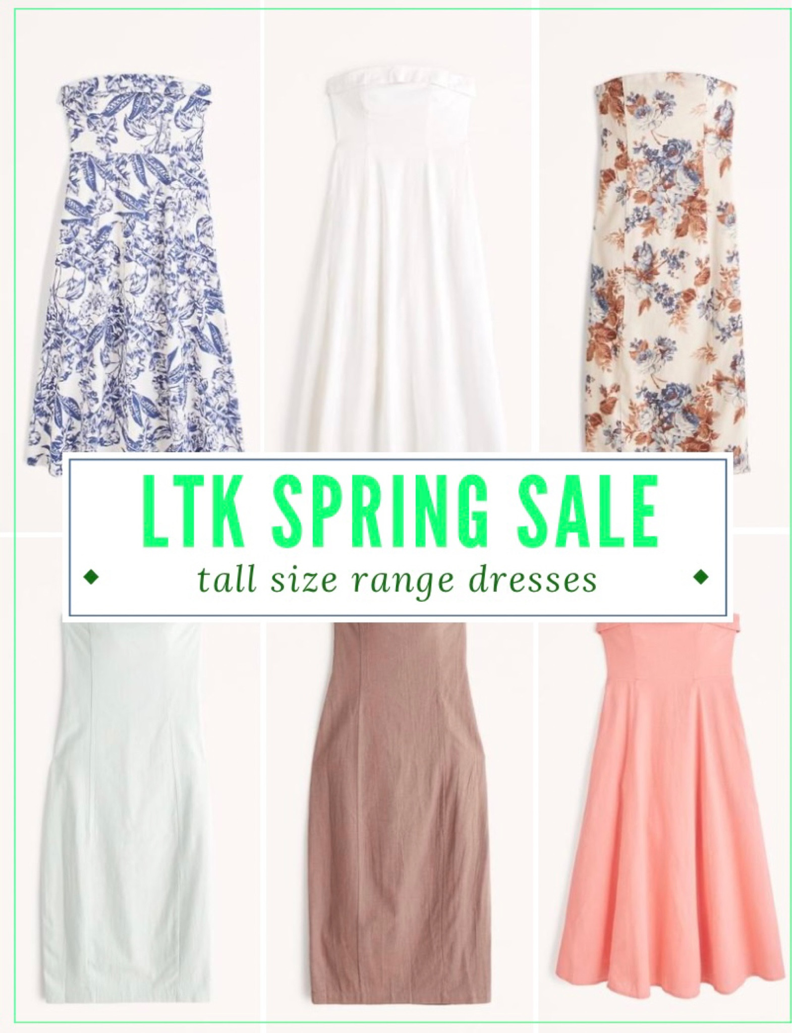 Tall size range strapless dresses, perfect for spring 🌷🌷🌷

#LTKwedding #LTKSale #LTKSeasonal