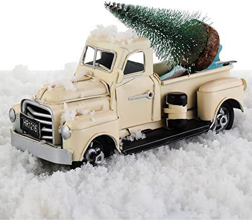 Christmas Valentine's Day Vintage Truck Decor Metal Truck Handcrafted Truck with Pine Tree Love P... | Amazon (US)