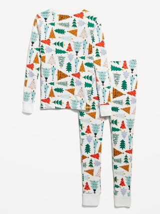 Gender-Neutral Printed Snug-Fit Pajama Set for Kids | Old Navy (US)