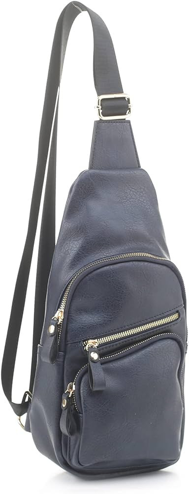 EMPERIA Faux Leather Small Sling Backpack Multipurpose Chest Bag Hiking Travel Daypack Rushsack O... | Amazon (US)