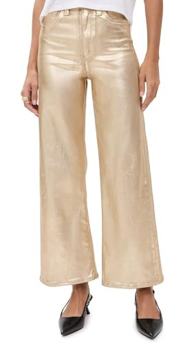 JOE'S JEANS Women's The Mia High Rise Wide Ankle Foil Jeans, Gold Foil, 28 | Amazon (US)