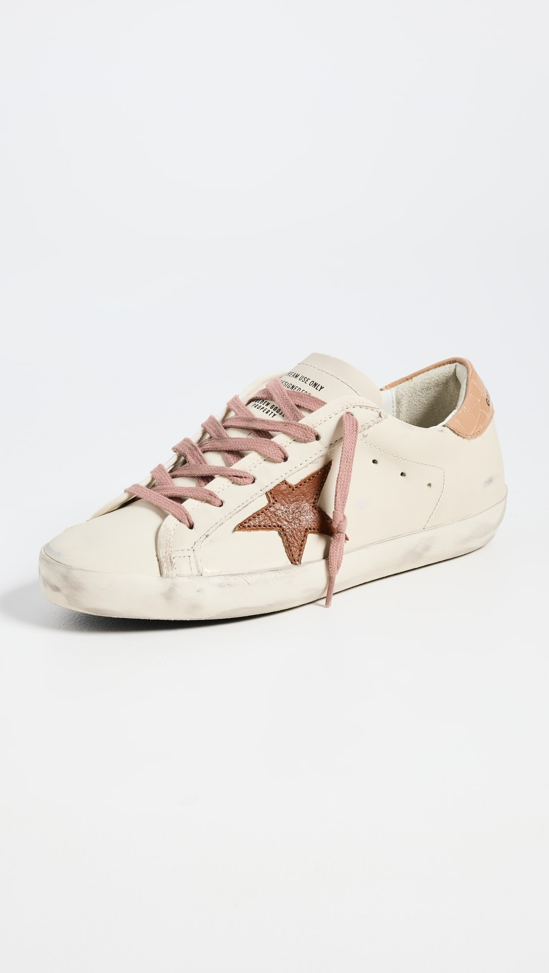 Golden Goose Super Star Leather Upper Sneakers and Star Croco Printed Heel | Shopbop | Shopbop