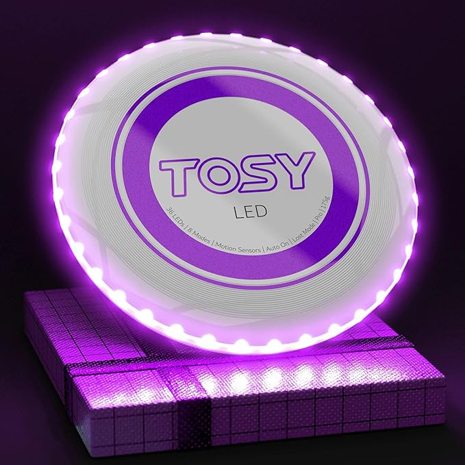 Amazon.com : TOSY 36 and 360 LEDs Frisbee - Extremely Bright Flying Disc, Smart Modes, Glow in Th... | Amazon (US)