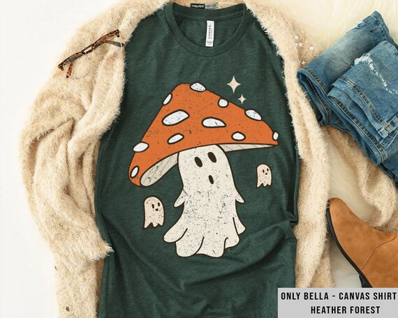 Cute Ghost Mushroom Shirt Boo Shroom T-shirt Spooky Season - Etsy | Etsy (US)