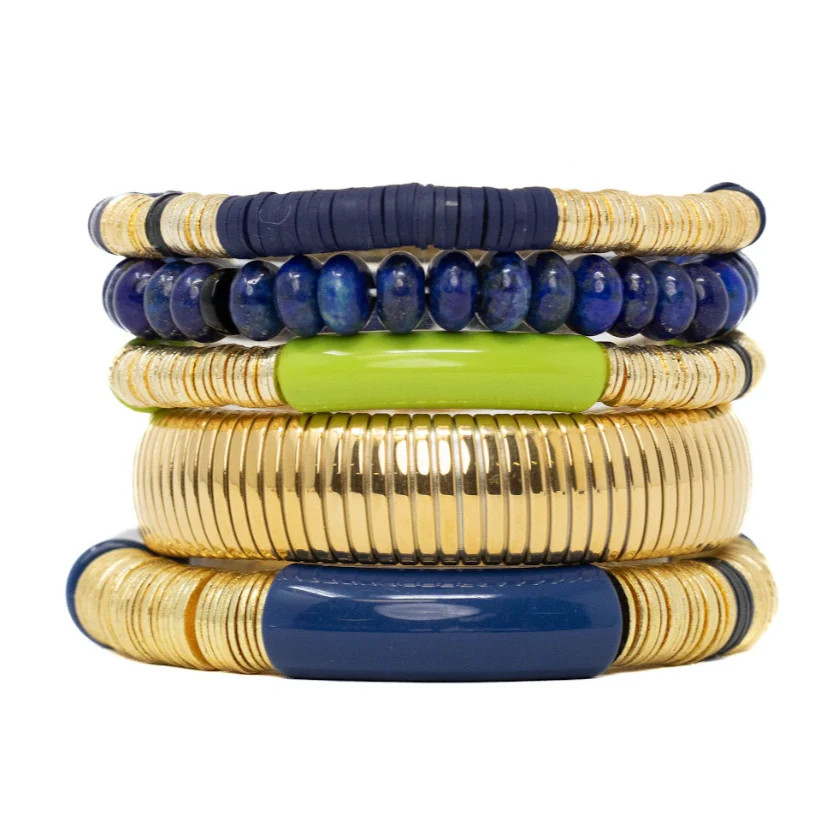 Green + Navy Stack | Allie + Bess