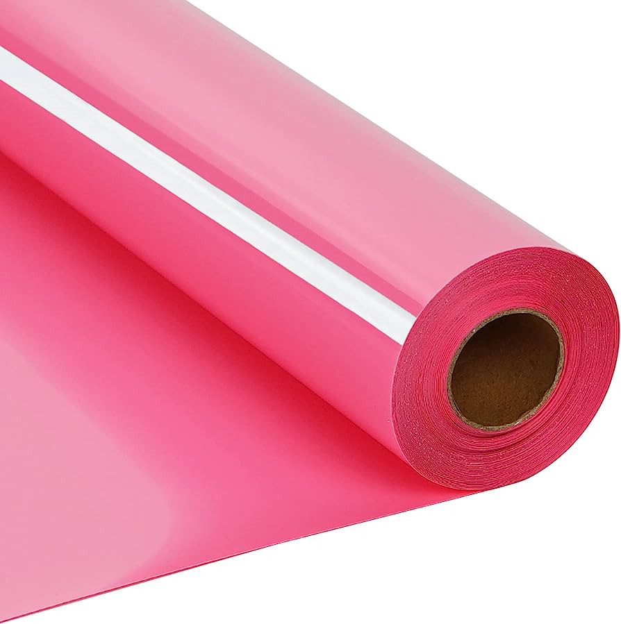 RENLITONG Pink HTV Iron on Vinyl 12Inch by 20ft Roll HTV Heat Transfer Vinyl for T-Shirt HTV Viny... | Amazon (US)