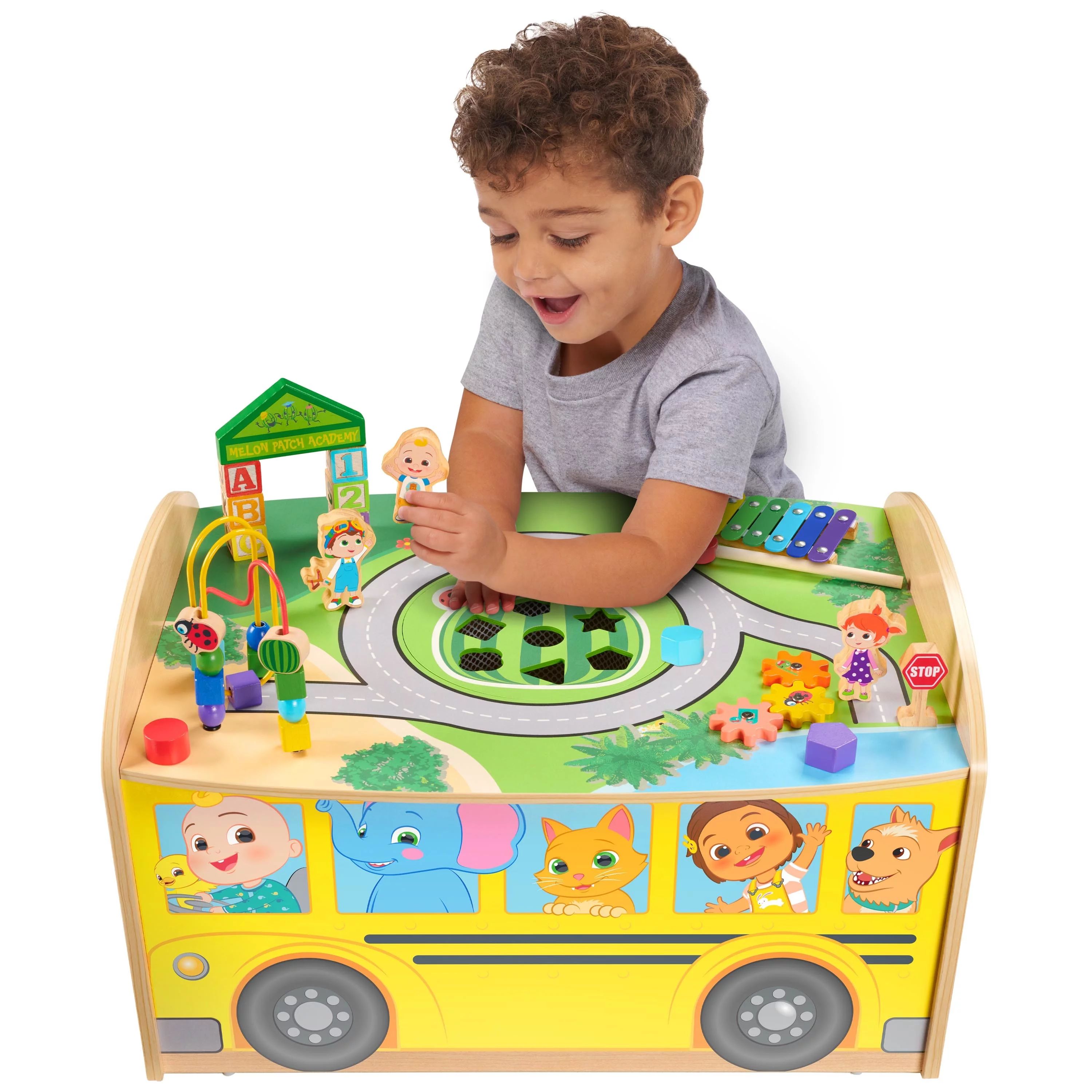 Cocomelon Wheels on the Bus Wooden Activity Table, Recycled Wood, for Toddlers 18 Months+ - Walma... | Walmart (US)
