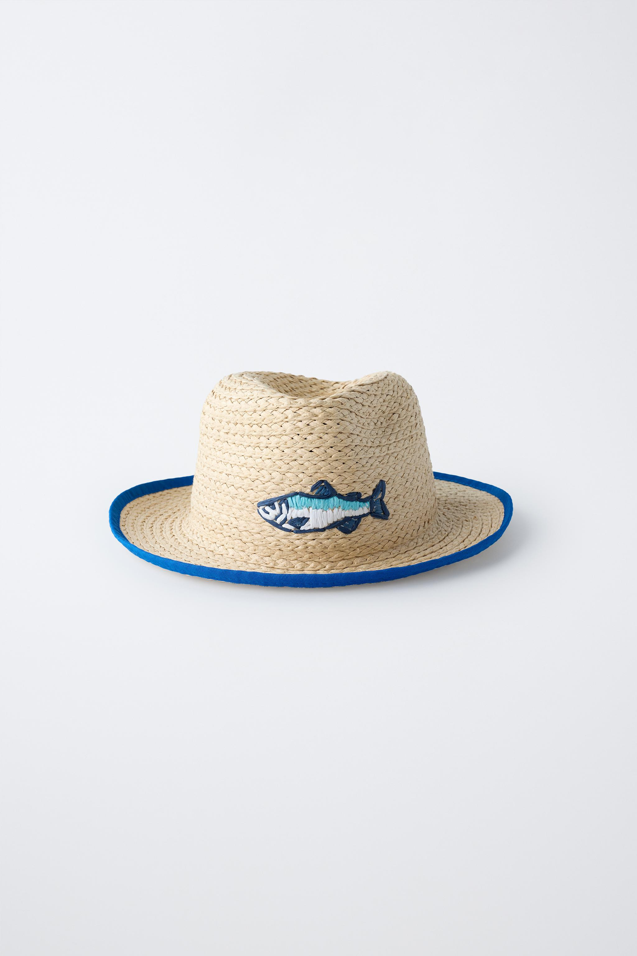 EMBROIDERED STRAW HAT | Zara US