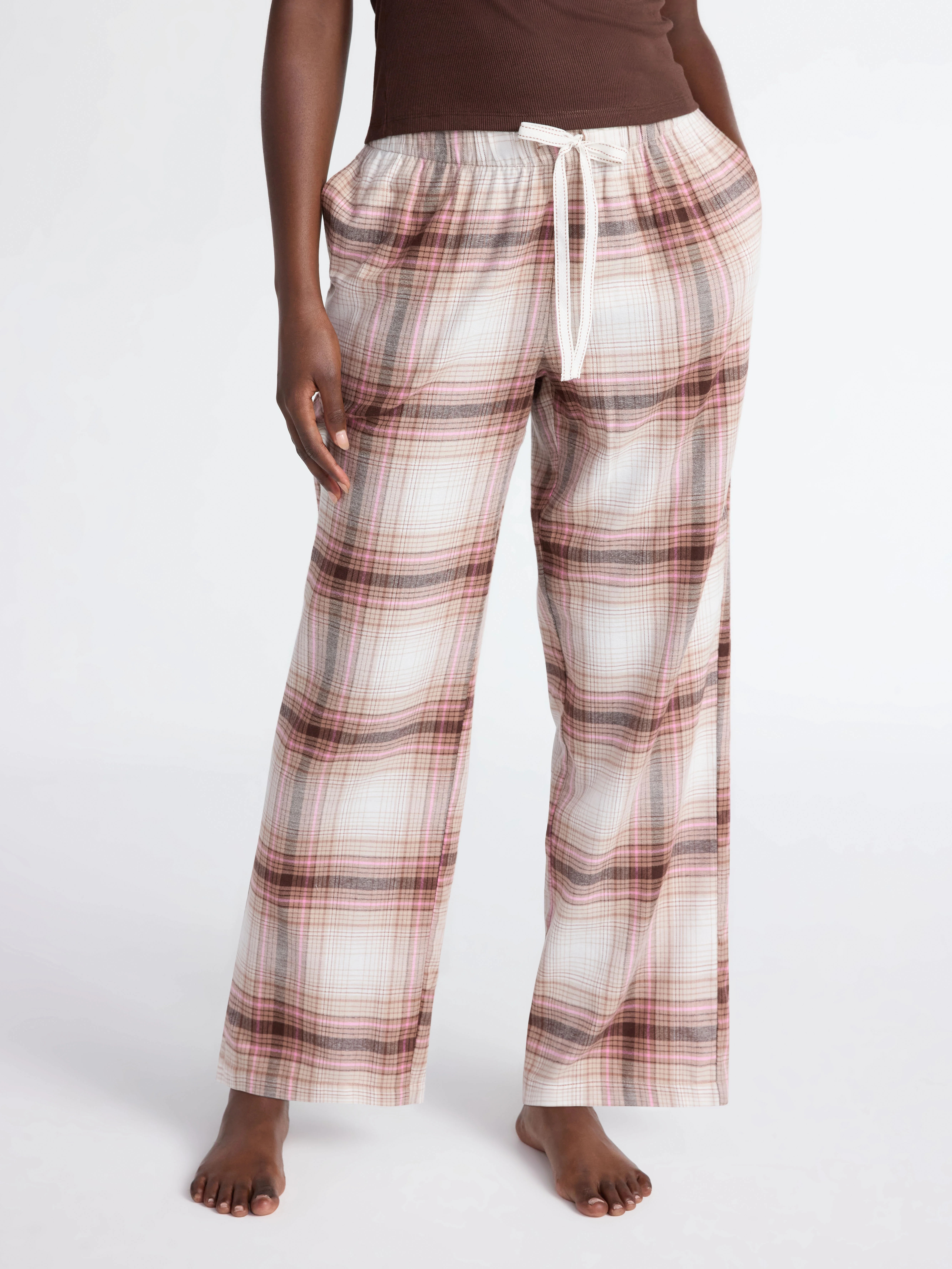 Joyspun Women's Flannel Sleep Pants, 30'' Inseam, Sizes XS-3X | Walmart (US)