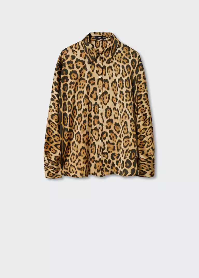 Animal print shirt -  Women | Mango USA | MANGO (US)