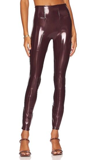 Faux Patent Leather Leggings in Ruby | Revolve Clothing (Global)