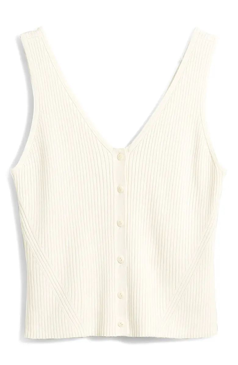 Madewell The Signature Knit Button Front Sweater Tank | Nordstrom | Nordstrom